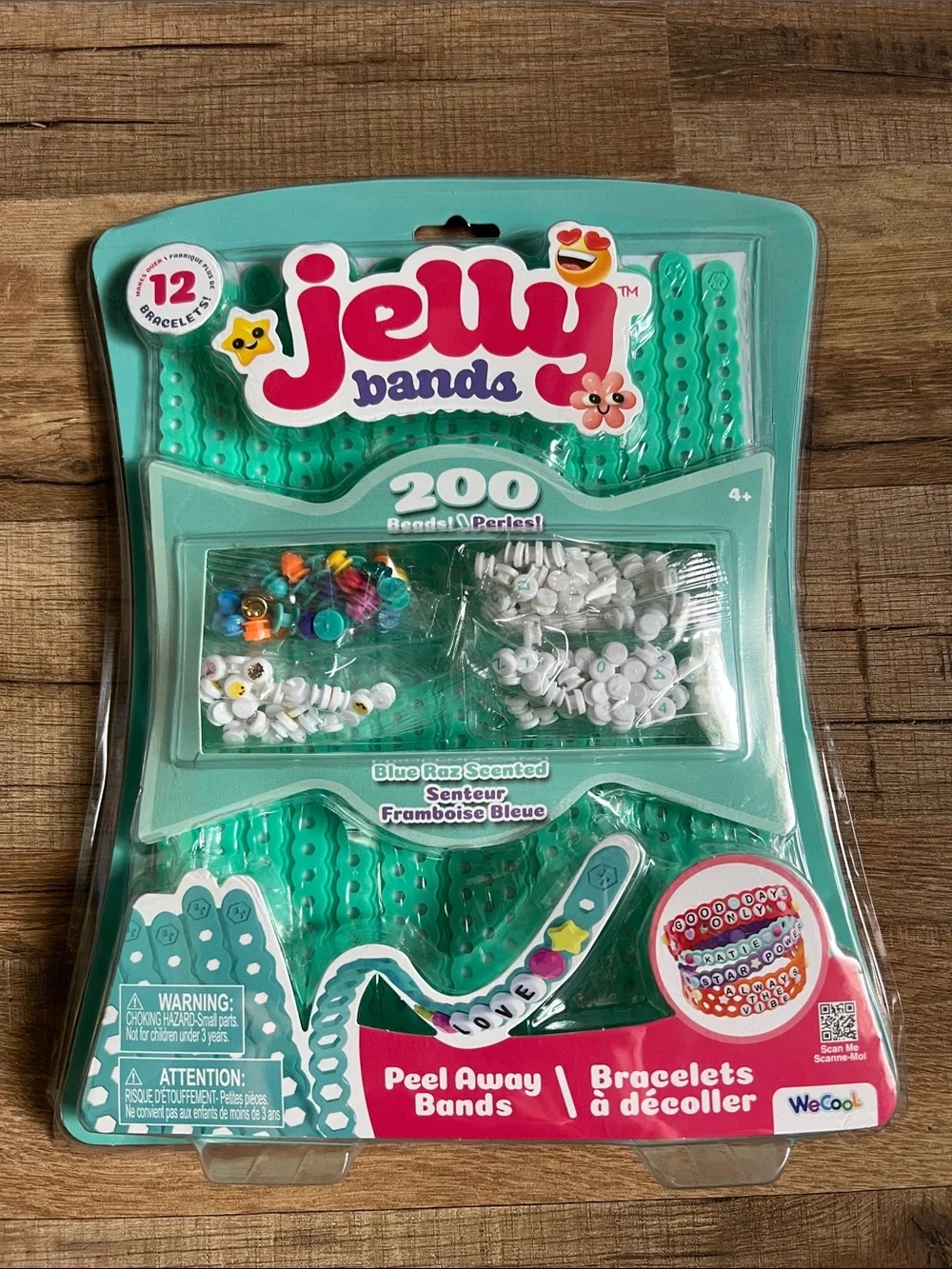 New Jelly Beans Kids Peel Away Bracelet Kit - Teal & White